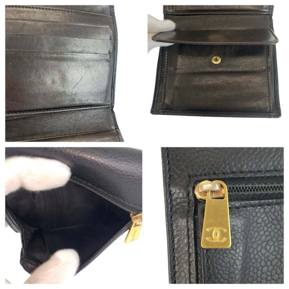 CHANEL Black Leather Logo Wallet - Picture 9 of 10